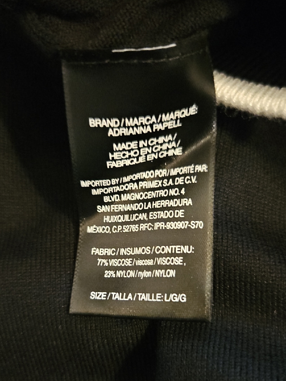 NEW! Adrianna Papell Black Lightweight Sweater Set Size L - Picture 12 of 12